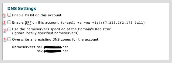 DNS settings