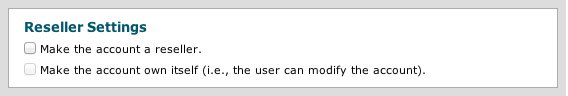 Reseller Settings