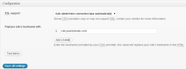 CDN configuration