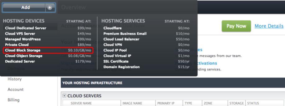 Cloud Block Storage is just $0.10/GB/mo at Liquid Web.