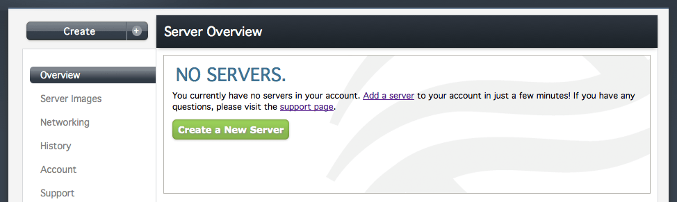  Create you account and create your server