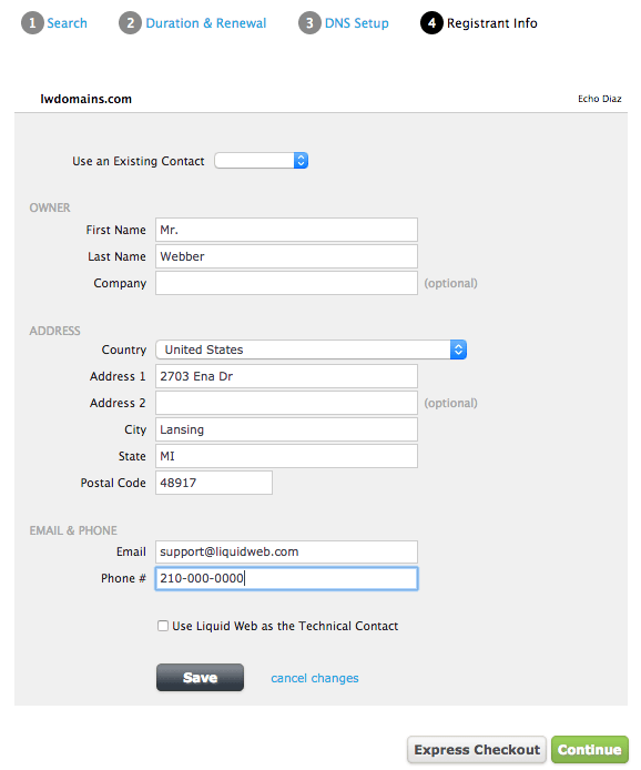 The registrant info will appear in the WHOIS website if the privacy option is not selected.