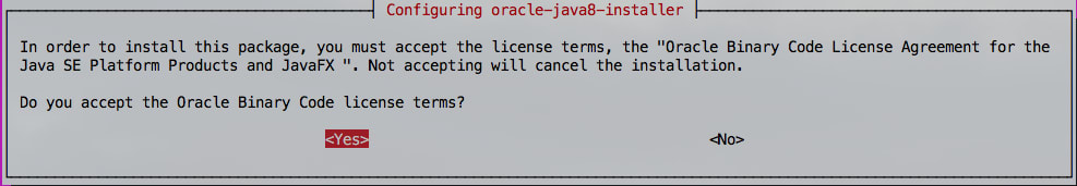 Oracle Java License Screen