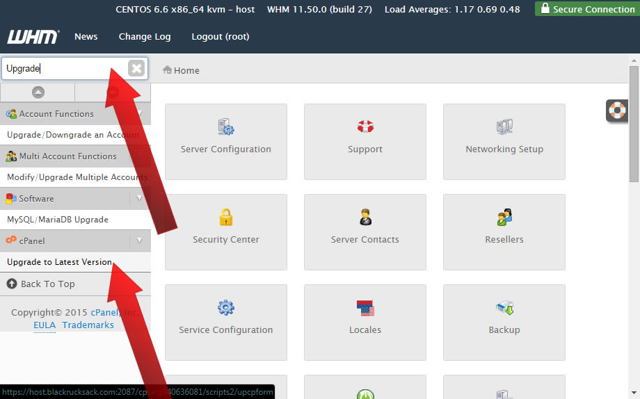 How to Upgrade and Patch cPanel WHM