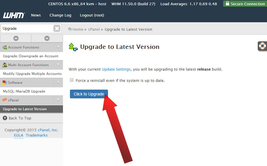 How to Upgrade and Patch cPanel WHM