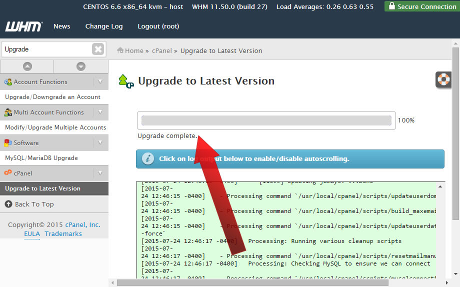 How to Upgrade and Patch cPanel WHM