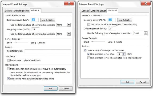 primelink email setup for outlook