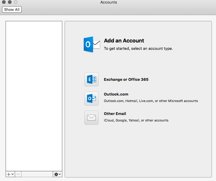 outlook 2016 for mac database