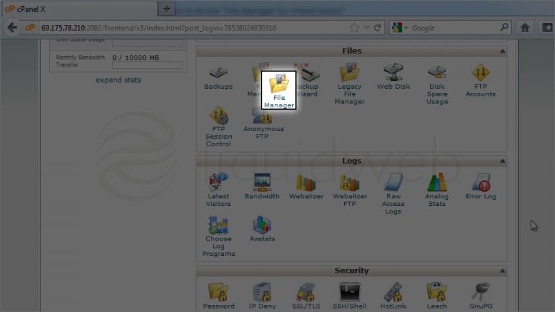 cpanel file manager download all files