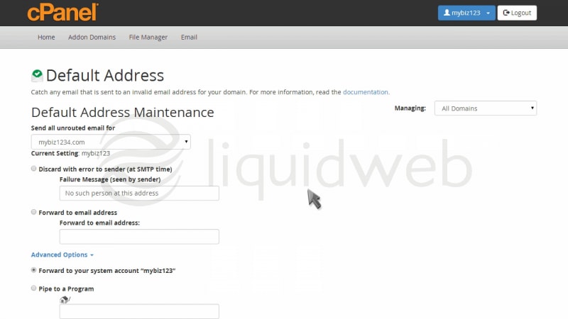 How To Set Your Default Address In Cpanel Liquid Web
