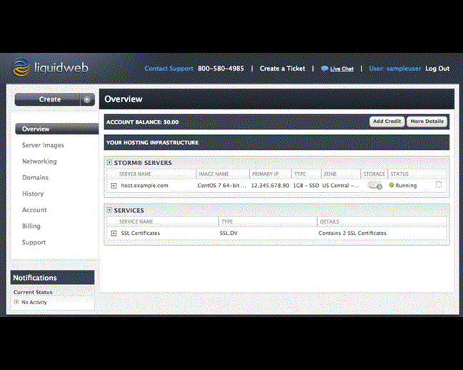 Account overview