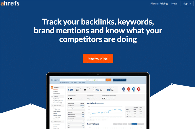 Ahrefts - Backlink Tracking Tool