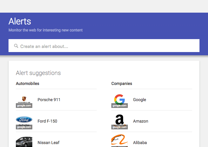 Google Alerts Tool