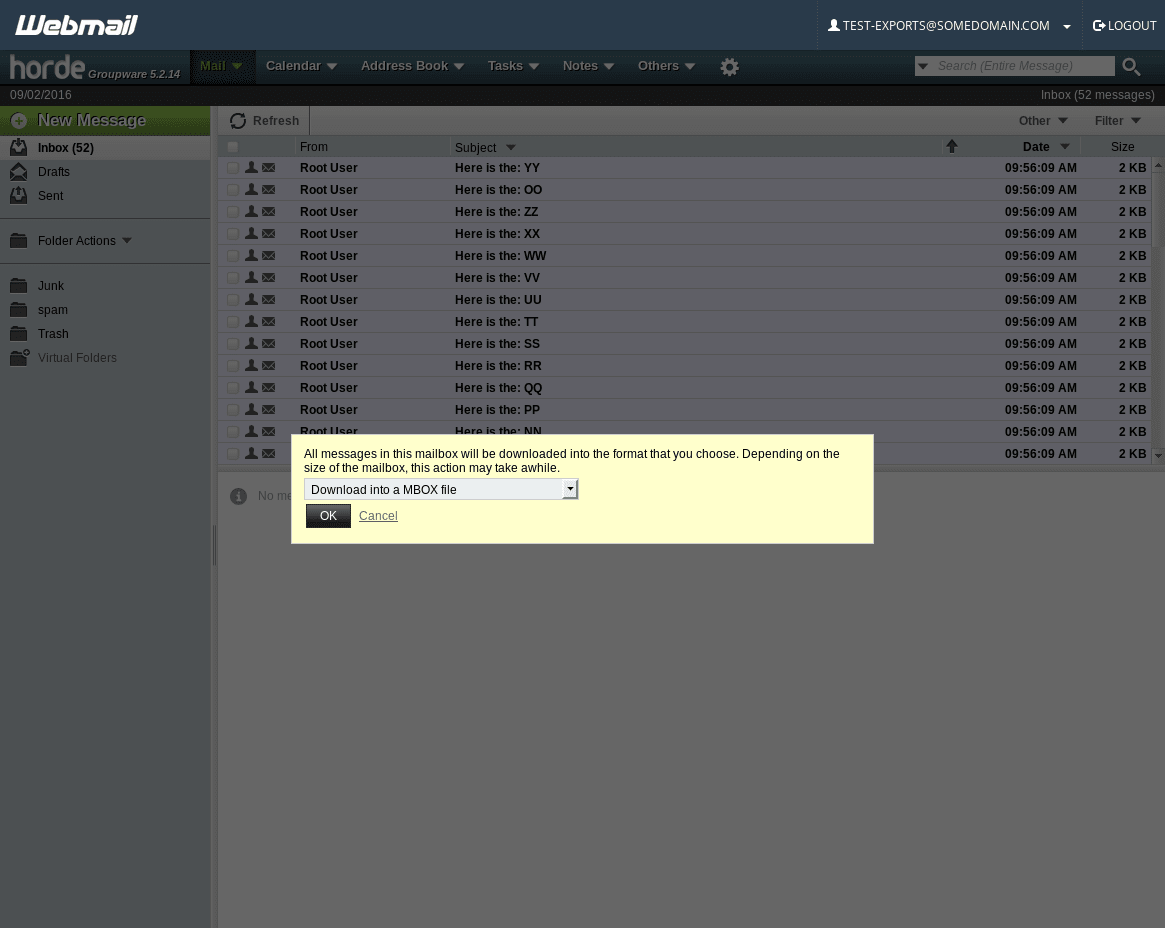 Email Export - Horde Download