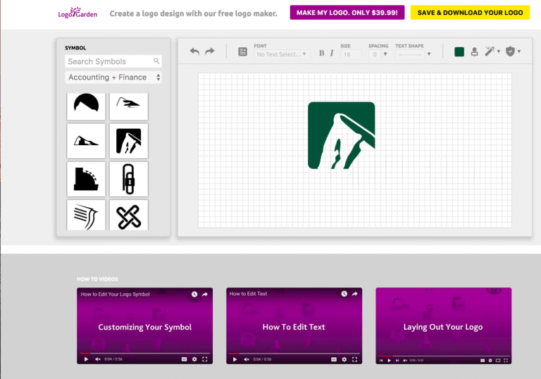 LogoGarden provides a logo tool for those looking to create icons for articles.