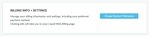 Billing Info and Settings