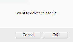 Confirm tag deletion