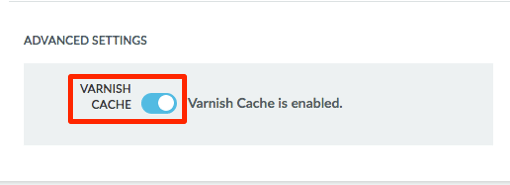 Varnish Cache enabled