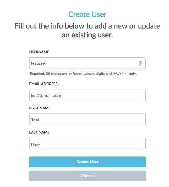 Create User