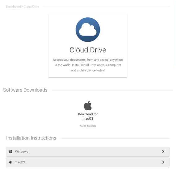 cloud drive home page