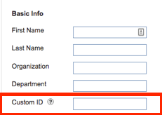 custom ID section