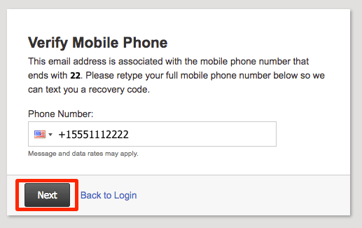 Verify Mobile phone