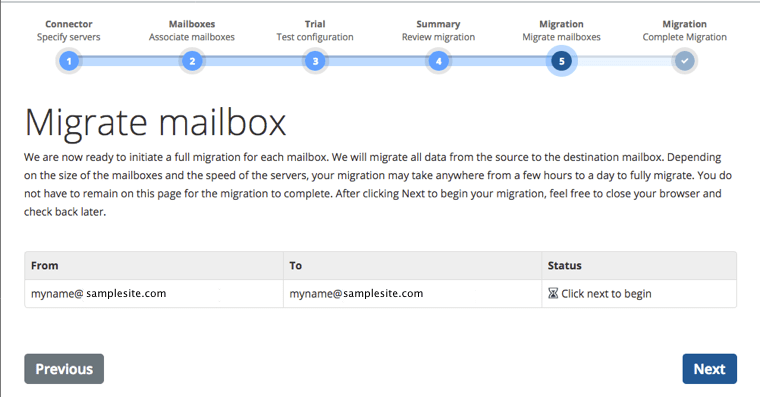 begin migration