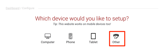 other device setup link