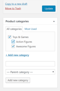 Select categories