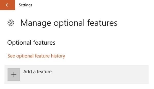Manage Optional Features
