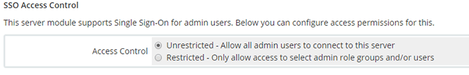 SSO Access Control