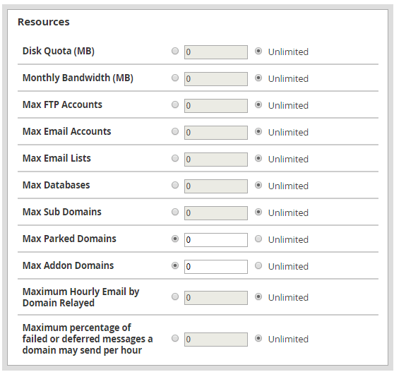 Create Resource Limitations