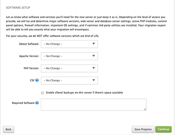 software setup