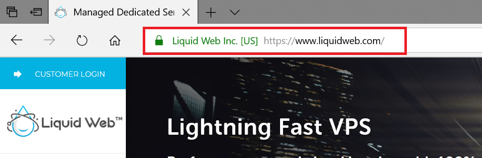 SSL Certificates - Extended Validation Certificates EV SSL example of Liquidweb