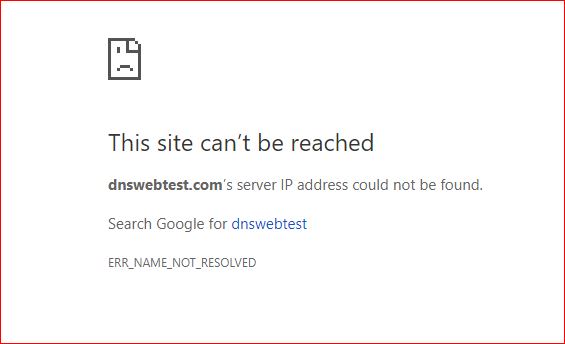 Error Page "IP Address Not Found"