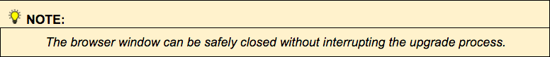 WHM browser can be closed without interrupting MySQL update.