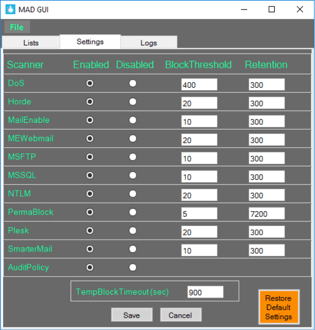 Our Malicious Activity Detector allows you to adjust settings for maximum security.