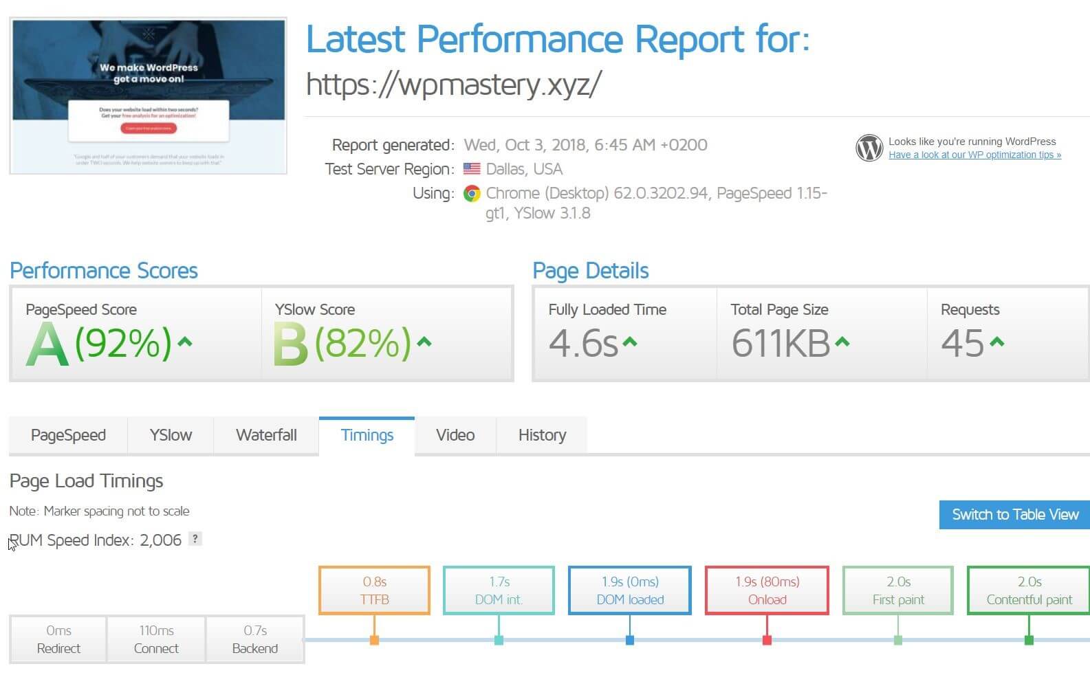 fix slow wordpress site with gtmetrix reports