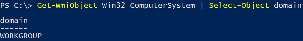 Running the command above lets the user know they are running a "Workstation" or "Active Directory" with Windows servers.