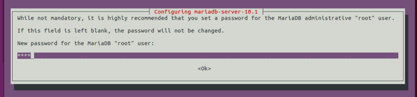If you have installed MariaDB 10.1 installed correctly you'll come across this prompt.