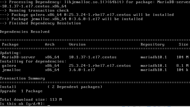 command line install mysql 