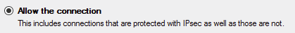 Selecting "Allow the connection" is one of the steps in opening a port in your Window's firewall.