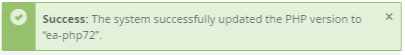php version update success