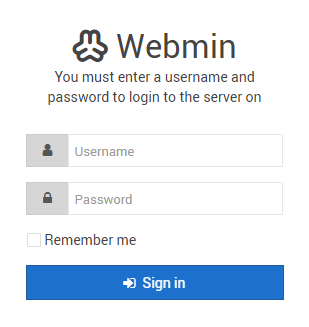 webmin login