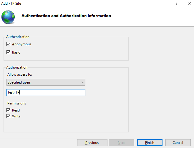 authentication authorization info