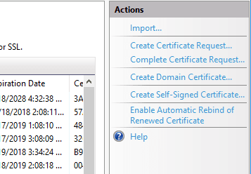 Create Certificate Request