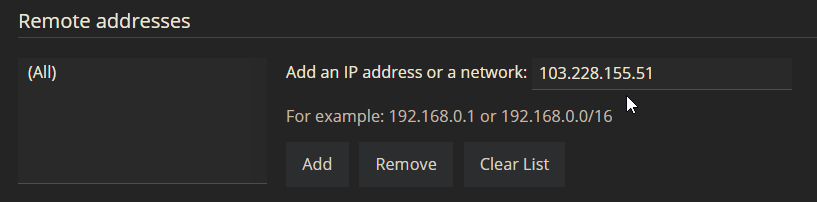 remote ip address