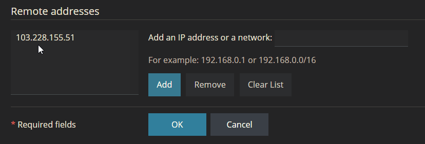 remote ip address example