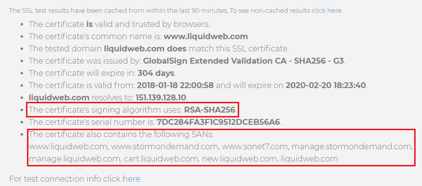 lw sslchecker san details