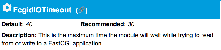 Apache Timeout directive